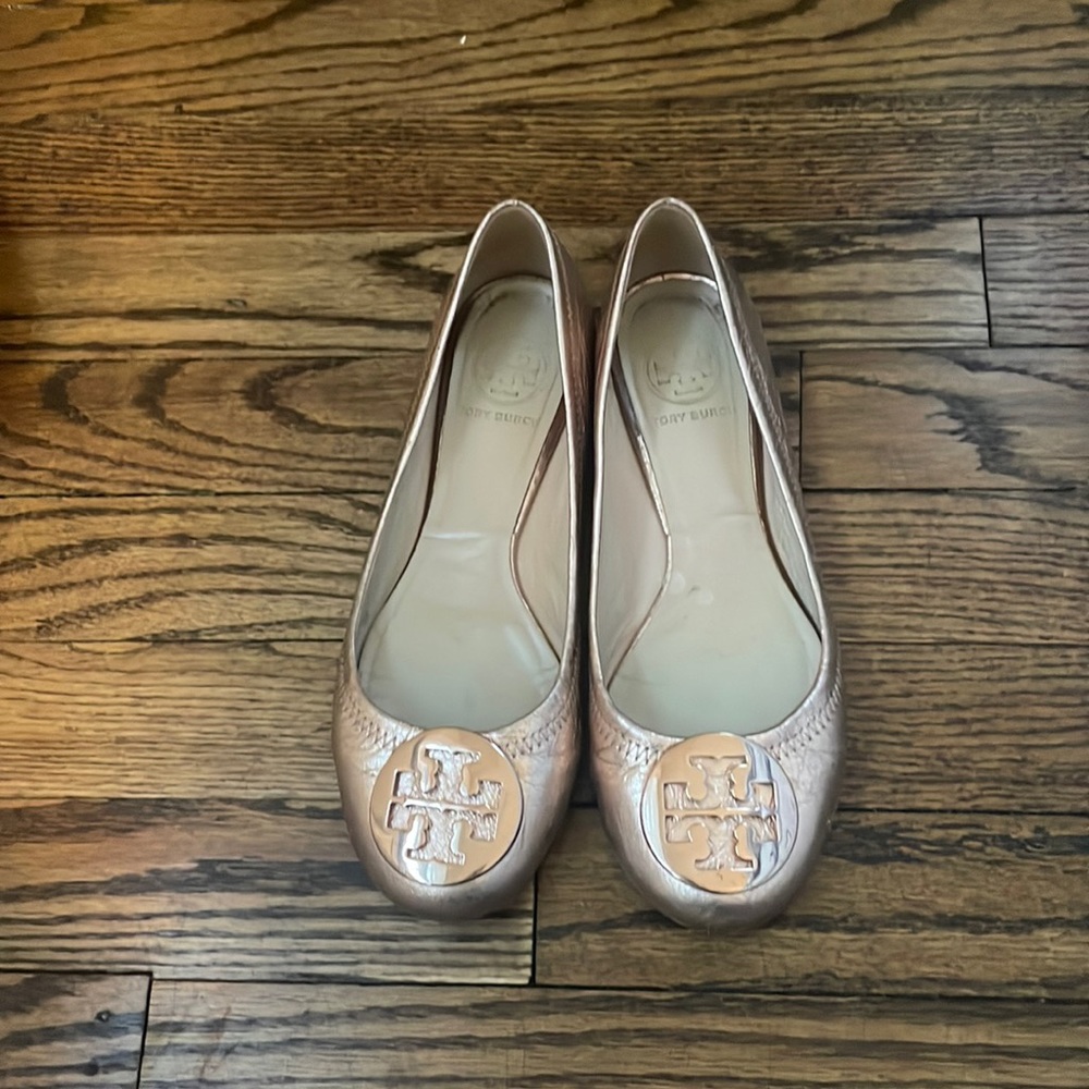Rose Gold Tory Burch Flats Size 7